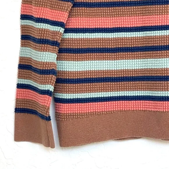 REI Co-op Women’s Lg Wallace Lake Waffle striped Sweater Multicolor Long Sleeve - Picture 5 of 14